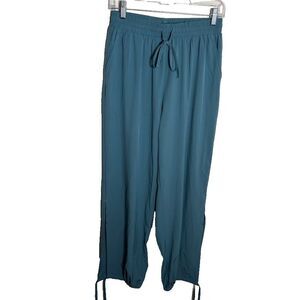 Halara Pants Women's Small Blue Lightweight Tie Straight Athletic Casual